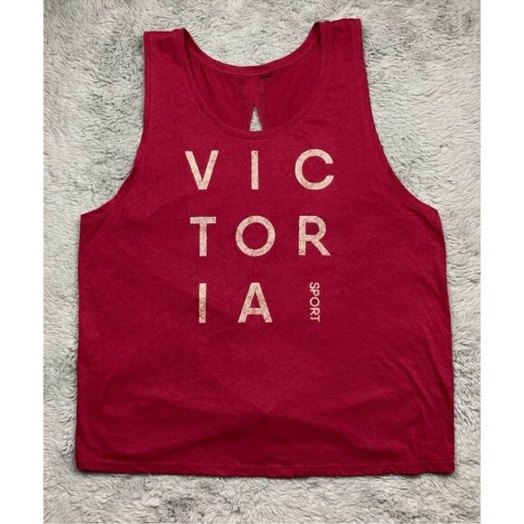 Victoria’s Secret sport red cut out key hole back tank top - Picture 1 of 4